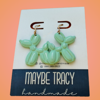 Balloon dog in mint green